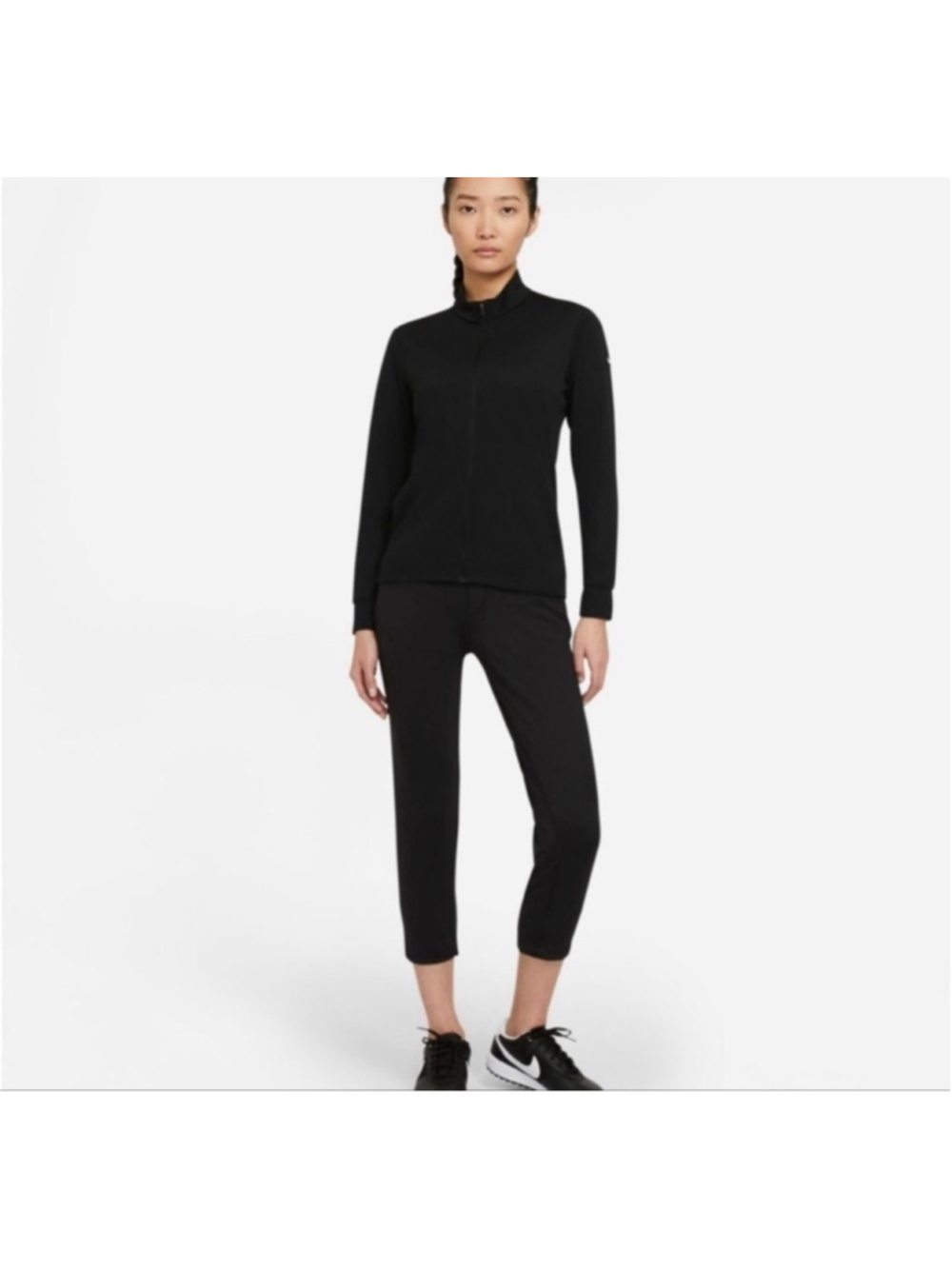 Nike Womens UV Protection Dri-FIT Long Sleeve Jacket Black Medium - Picture 2 of 6